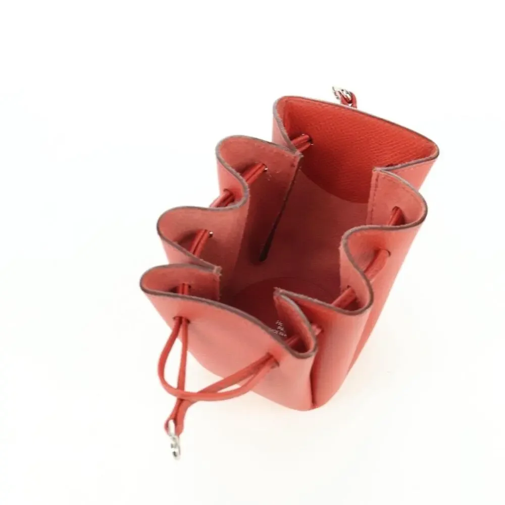 Hermes Leather Vespa Pouch Red